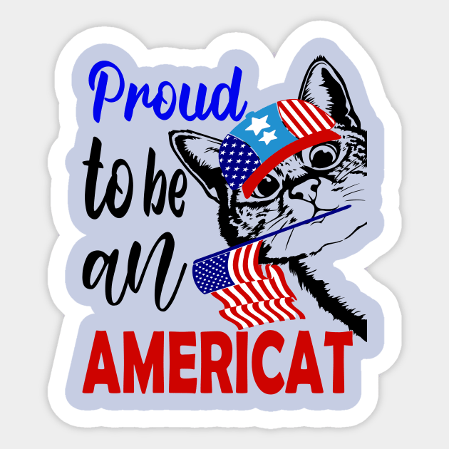 Proud to be an americat...4th of july gift Sticker by DODG99